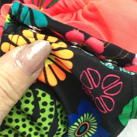 Cat & Jack Tropical Print Racer Back Swim Suit 18M - Picture 3 of 6